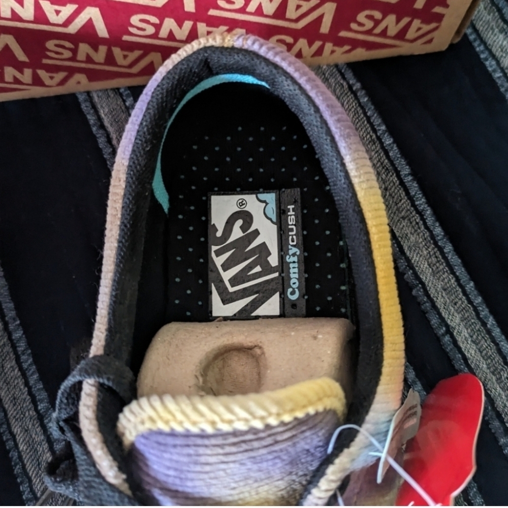 Vans Comfycush Era Women Blotched Purple and Yellow Velvet VNOA392QD 042025 - Picture 5 of 10